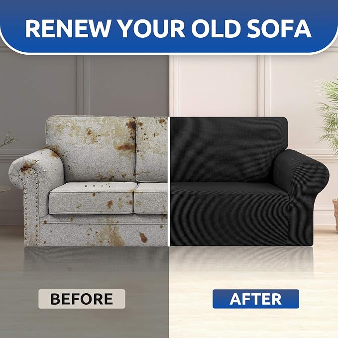 Stretch Oversized Couch Covers for Sofa Slipcover, Soft Jacquard Non-Slip - Image 7