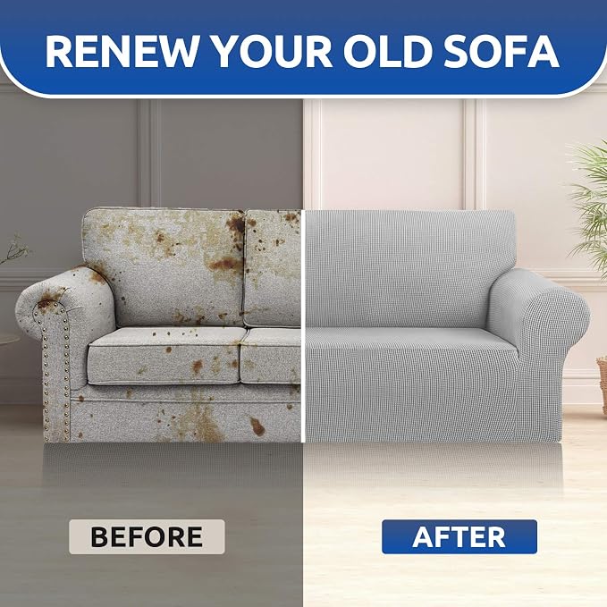 Stretch Oversized Couch Covers for Sofa Slipcover, Soft Jacquard Non-Slip - Image 4