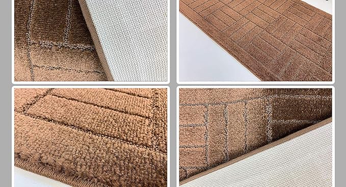 15 ft Extra Long Brown Hallway Kitchen Runner Rug Non-Slip Washable, Custom - Image 6