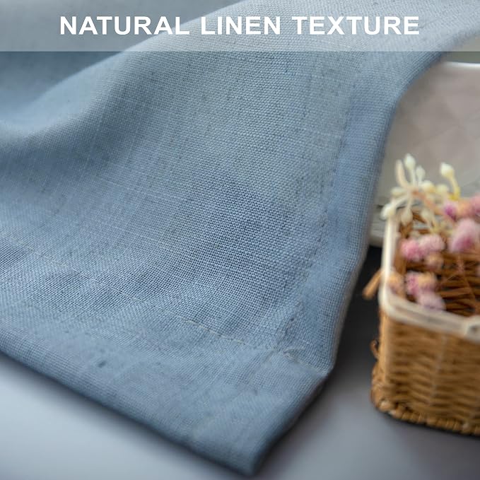 Light Blue Curtains 38 Inch Wide - Image 9