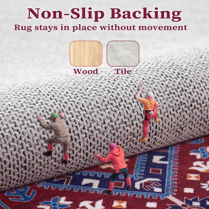 SERISSA 5x7 Washable Non Slip Boho Area Rug - Image 5