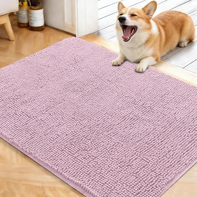 OLANLY Dog Door Mat for Muddy Paws 40x32, Super Absorbent Chenille Mud Mat | by OLANLY