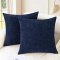 CaliTime Decorative Couch Throw Pillow Covers 22 X 22 Inches Navy Blue | Pack by CaliTime