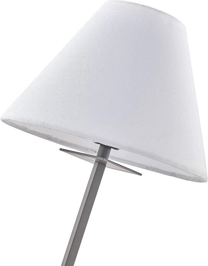 Linnea Accent Lamp – Nickel Finish, Sleek Modern Decorative Lamp for Bedroom or Living Room, Commercial Grade Quality