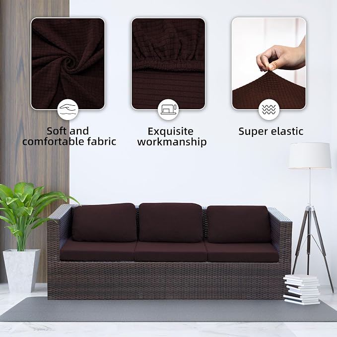 14PCS Patio Cushion Covers, Patio Furniture Couch Seat Slipcovers | Washable - Image 3