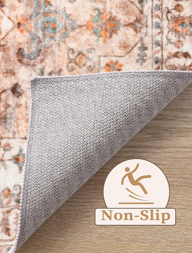 SERISSA 2'6"x10' Washable Non Slip Boho Runner Rug - Image 3