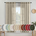 MIULEE Oatmeal Linen Curtains 52x72 Inch 2 Panels by MIULEE