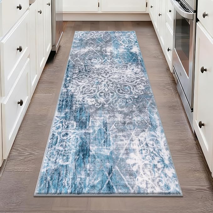 HEBE Hallway Runner Rug 2'x5', Washable Non Slip Kitchen Rug Runner | Soft Boho by HEBE