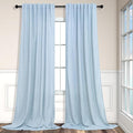 Pitalk Light Blue Curtains 84 Inch Length by Pitalk