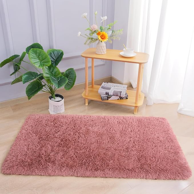 Chicrug Soft Runner Rug for Bedroom Living Room Plush Fluffy Rug 2x4 | Shag - Image 3