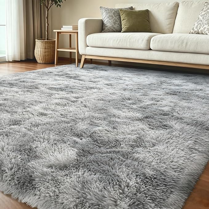4x6 Ft Shag Rugs for Bedroom Living Room, Tie-Dyed Ultra Soft Fluffy Furry Area - Image 4
