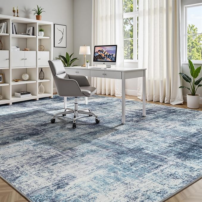 8x10 Area Rug for Living Room, Abstract Washable Non-Slip Large Rugs, Dining - Image 6