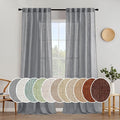 MIULEE Grey Linen Curtains 52x108 Inches Long by MIULEE