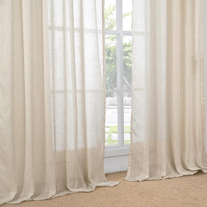 BGment Linen Curtains 84 Inch Length - Image 7