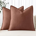 MIULEE Decorative Linen Pillow Covers 20x20 Inch Autumn Glaze | Boho Farmhouse​ by MIULEE