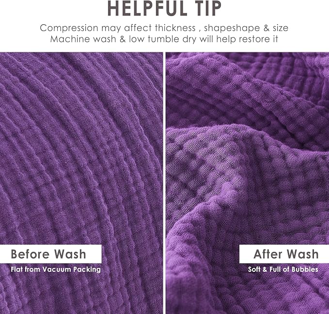EMME Muslin Blankets for Adults Throw Blanket for Couch Breathable Gauze Soft - Image 9