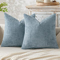 MIULEE Decorative Couch Throw Pillow Covers 18x18 Inch Coastal Blue 2 Pack | by MIULEE