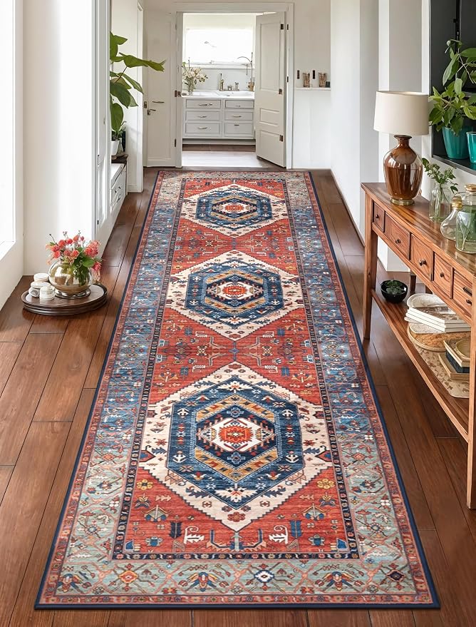 SERISSA 2'6"x10' Washable Non Slip Boho Runner Rug by SERISSAHomeDecorCollection