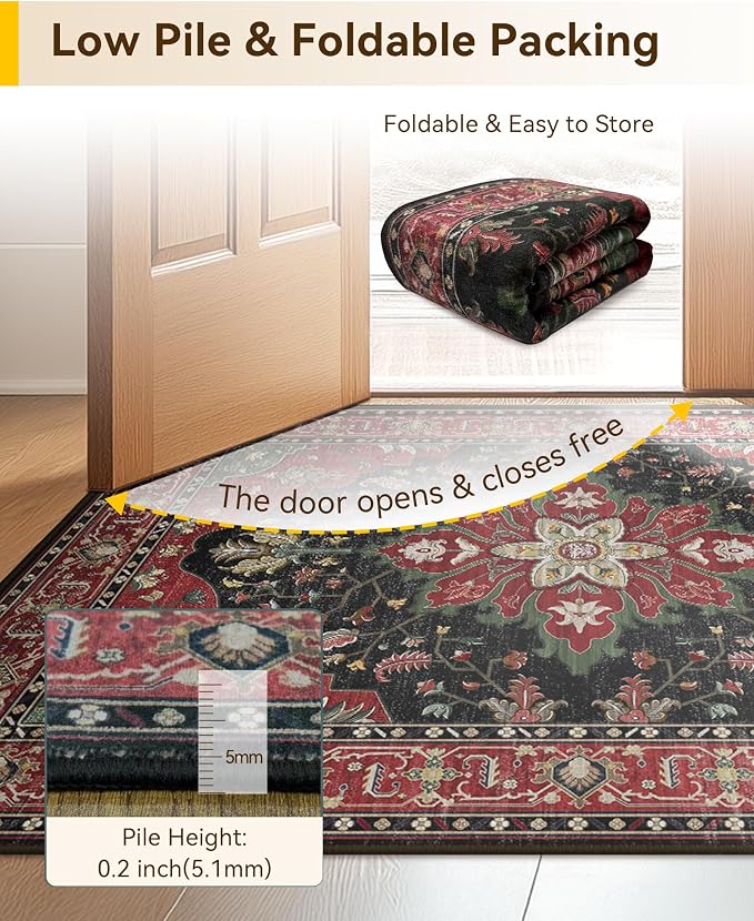 RELEANY Washable Area Rug, Small 2'6"x4', Water Repellent, Pet Friendly - Image 5