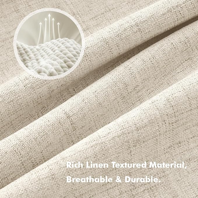 MIULEE 100% Blackout Linen Curtains - Image 3