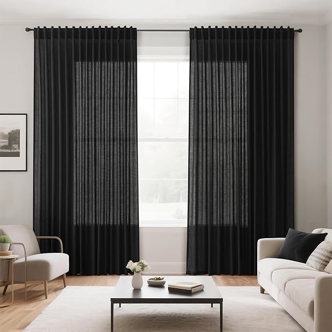 Extra Wide 100x96 Inch Linen Curtains - Image 7