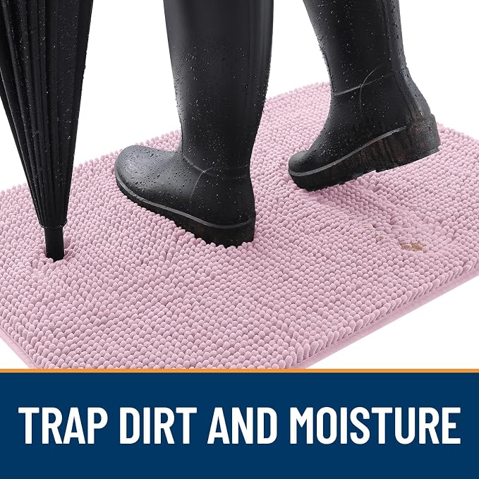 OLANLY Dog Door Mat for Muddy Paws 47x24, Super Absorbent Chenille Mud Mat | - Image 2