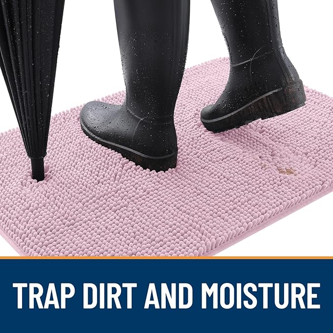 OLANLY Dog Door Mat for Muddy Paws 59x24, Super Absorbent Chenille Mud Mat | - Image 2
