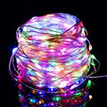 Twinkle Star 200 LED 66ft Christmas Fairy String Lights USB & Adapter Powered, Dimmable Starry Silver Wire Light Home Lighting Indoor Outdoor Bedroom Wedding Party Decoration, Multicolor