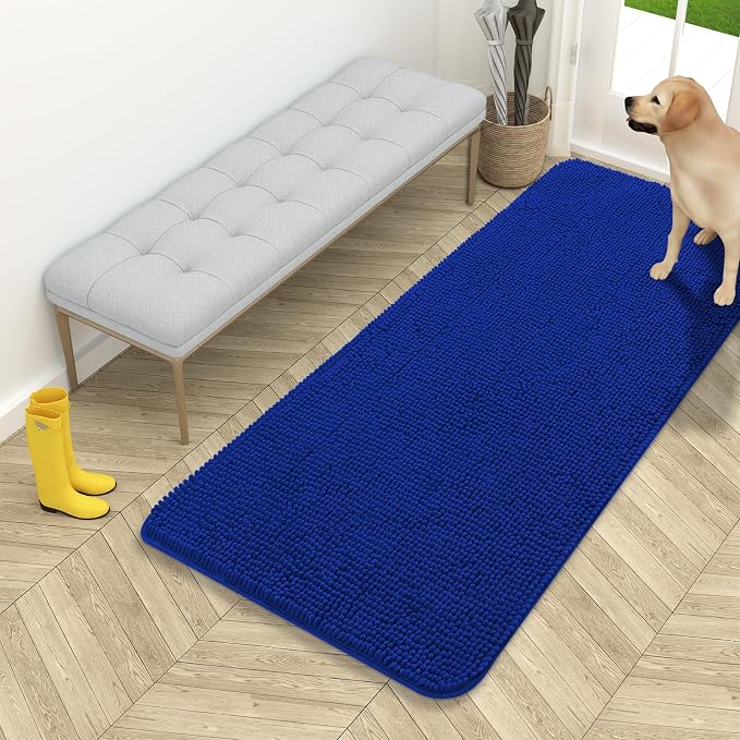OLANLY Dog Door Mat for Muddy Paws 54x24, Super Absorbent Chenille Mud Mat | by OLANLY