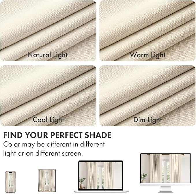 MIULEE 100% Blackout Linen Curtains - Image 7
