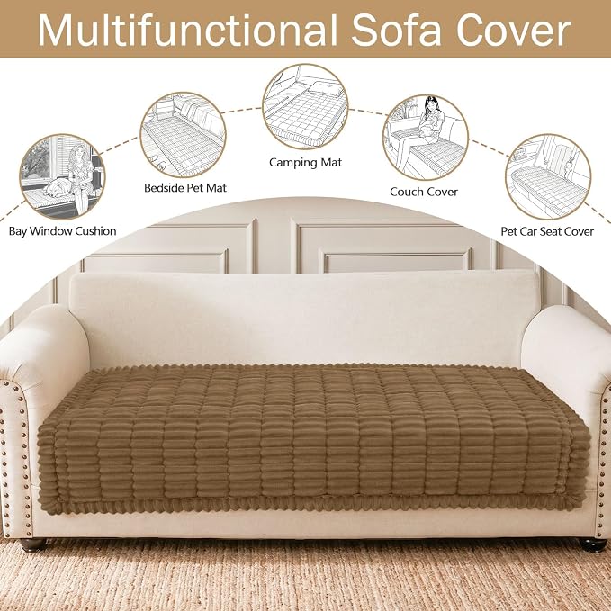 Couch Cover for Dogs, Washable Non Slip Plush Flannel Sofa Protector | Thick - Image 3