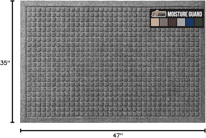 GORILLA GRIP® Ultra Absorbent Front Door Mat Outside Entrance, Traps Dirt and - Image 2