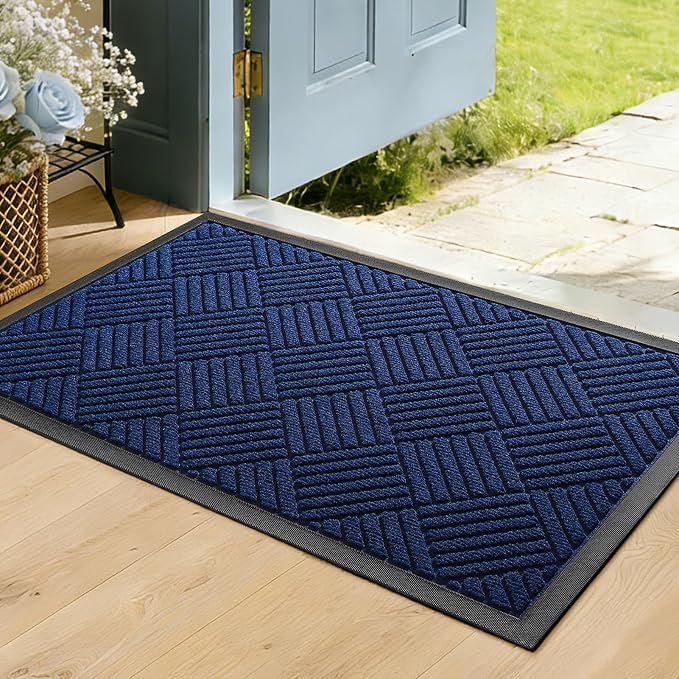 Front Door Mat, Heavy Duty Waterproof Doormat 29.5"x17", Stain Fade Resistant by WELDUN%E2%80%94IdealChoiceforHome