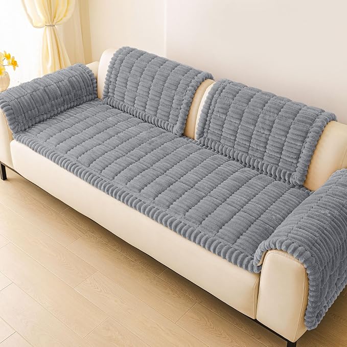 Couch Cover for Dogs, Washable Non Slip Plush Flannel Sofa Protector | Thick - Image 9