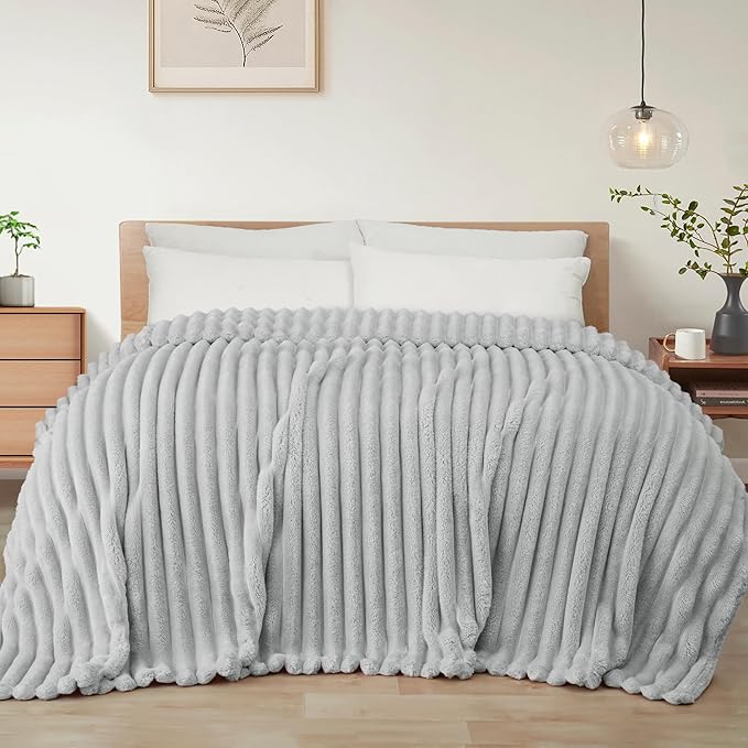 Exclusivo Mezcla Striped King Size Fleece Blanket by ExclusivoMezcla