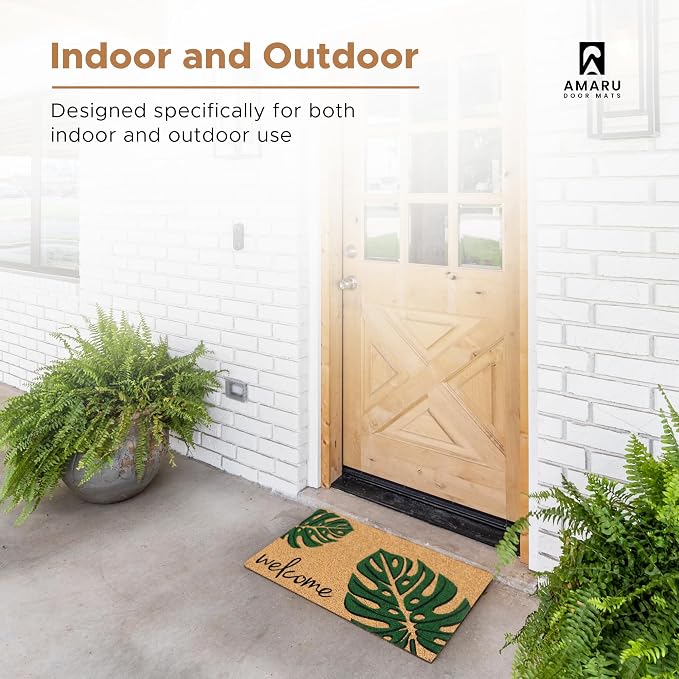 Coir Welcome Mat, 17 x 29 in | 100% Natural Coir, Anti-Shedding, Durable PVC - Image 6