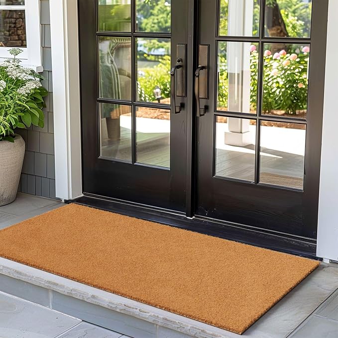 Barnyard Designs Natural Coco Coir Non-Slip Doormat | Heavy-Duty Welcome Mat - Image 2