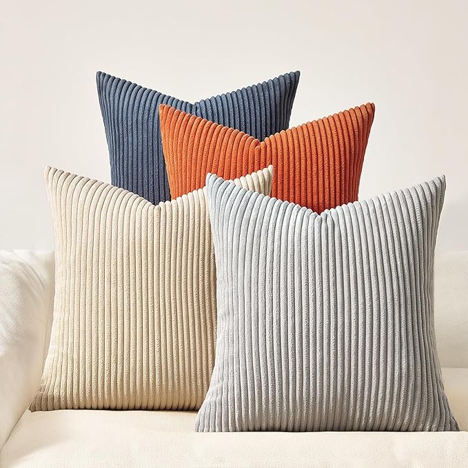 Topfinel Pack of 4 Decorative 22x22 Inch Velvet Pillow Covers Boho Couch Throw by Topfinel
