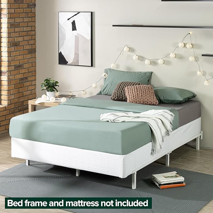ZINUS 9 Inch Queen Metal Smart Box Spring with Quick Assembly, Mattress Foundation, Strong Metal Frame, Easy Assembly