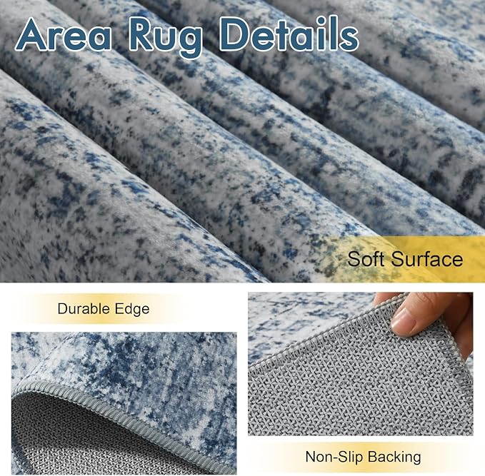 6x9 Ft Large Area Rugs for Living Room, Soft Non-Slip Washable Rugs Modern - Image 5