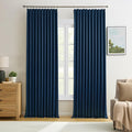 Navy Blackout Curtains 72 Wide x 84 inch Long 2 Panels by KEQIAOSUOCAI