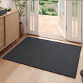 Indoor Front Door Mat Entryway Rug Non Slip Washable Black 2x3 ft | Front Entry by YDKGL