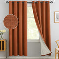 Yakamok Burnt Orange Linen Curtains 72 Inches Long by Yakamok