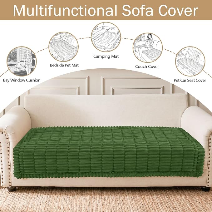 Couch Cover for Dogs, Washable Non Slip Plush Flannel Sofa Protector | Thick - Image 3