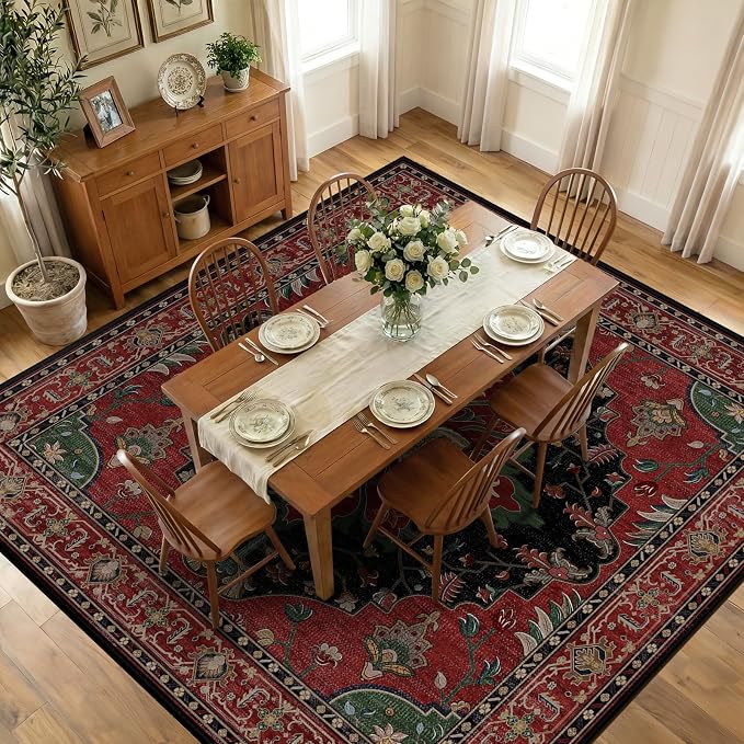 RELEANY Washable Area Rug, Square 10'x10', Water Repellent, Pet Friendly by RELEANY