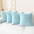 CaliTime Decorative Throw Pillow Covers 18 X 18 Inches Light Blue Grey | Pack by CaliTime