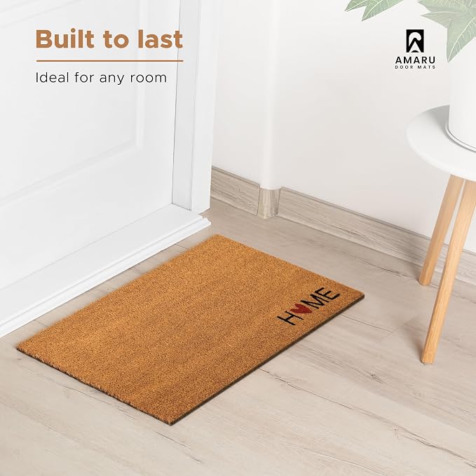 Coir Welcome Mat, Home Heart, 17 x 29 in | 100% Natural Coir, Anti-Shedding - Image 5