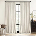 MIULEE Natural Extra Wide Pinch Pleated Blackout Curtains 60x90 Inches | Memory by MIULEE