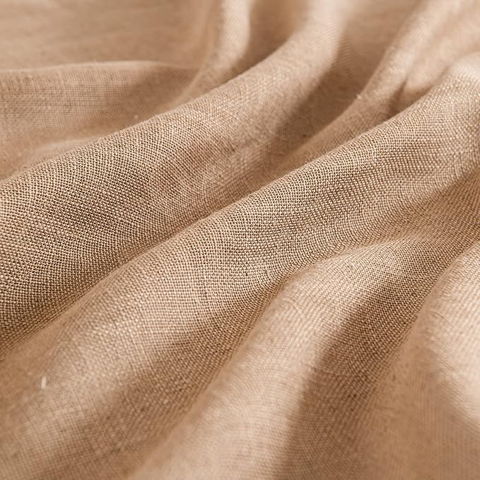 MIULEE Brown Linen Curtains 52x90 Inches Long - Image 4
