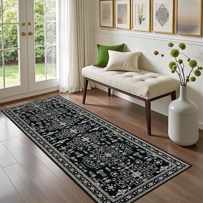 Hallway Runner Rug: 2.6x8 Kitchen Boho Rugs - Image 3